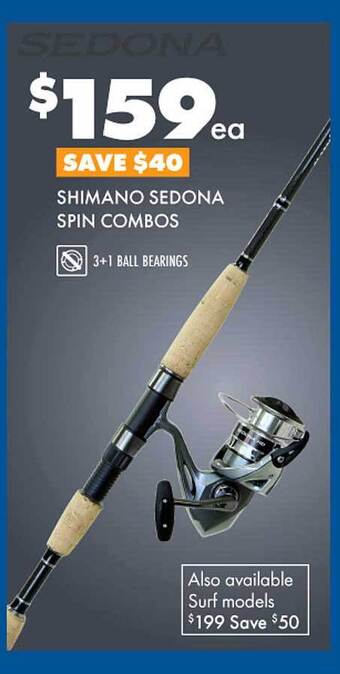 BCF Shimano sedona spin combos offer