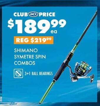 BCF Shimano symetre spin combos offer