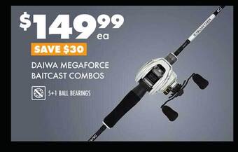 BCF Daiwa megaforce baitcast combos offer