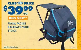 BCF Pryml tackle backpack with stool offer