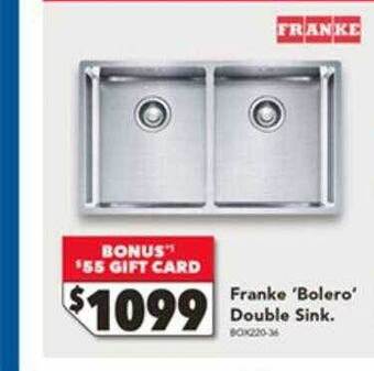Franke 'bolero' double sink.