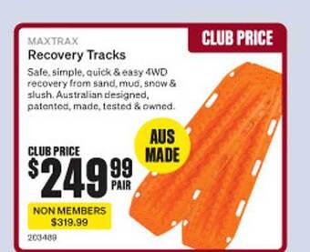SuperCheap Auto Maxtrax recovery tracks offer