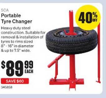 SuperCheap Auto Sca portable tyre changer offer