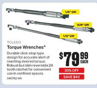 SuperCheap Auto Toledo torque wrenches offer