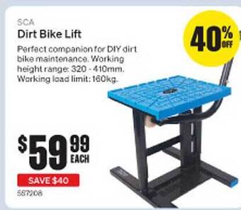 SuperCheap Auto Sca dirt bike lift offer