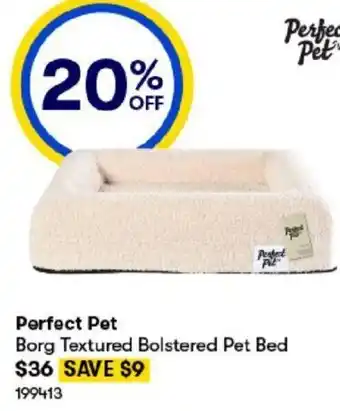 BIG W Perfect Pet Borg Textured Bolstered Pet Bed offer
