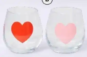 BIG W Set of 2 Stemless Glasses offer