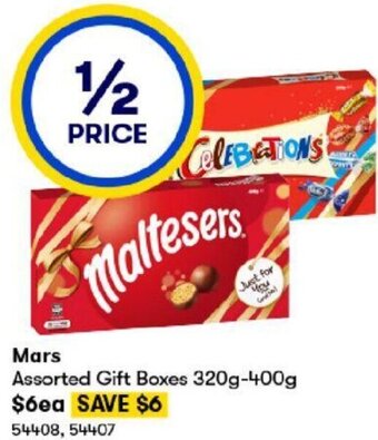 BIG W Mars Assorted Gift Boxes 320g-400g offer