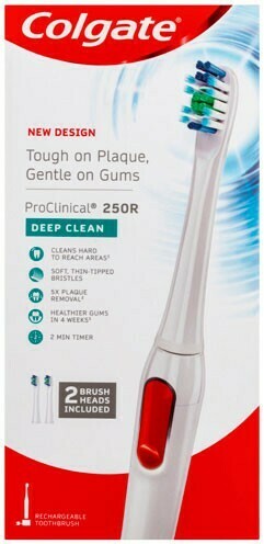 BIG W Colgate ProClinical 250R Deep Clean Rechargeable Electric Toothbrush + 2 Brush Heads offer