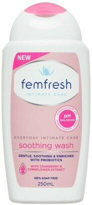 Femfresh Soothing Wash with Cranberry & Cornflower Extract 250mL