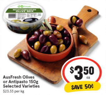 IGA AusFresh Olives or Antipasto 150g Selected Varieties offer