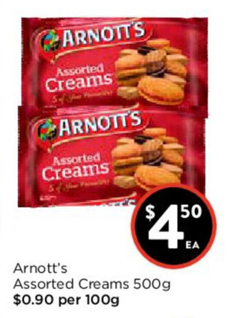 Foodworks Arnott's Assorted Creams 500g offer
