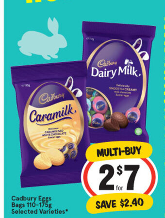 IGA Cadbury Eggs Bags 110-175g Selected Varieties offer