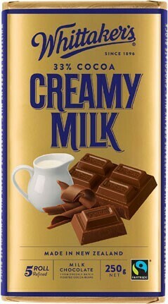 BIG W Whittaker's Creamy Milk Chocolate Block 250g offer