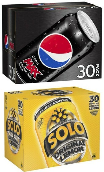 BIG W Pepsi 30-Pack Can Varieties 375mL offer