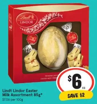 IGA Lindt Lindor Easter Milk Assortment 85g offer