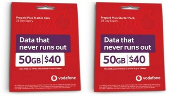 BIG W Vodafone $40 Sim Starter Pack^ offer
