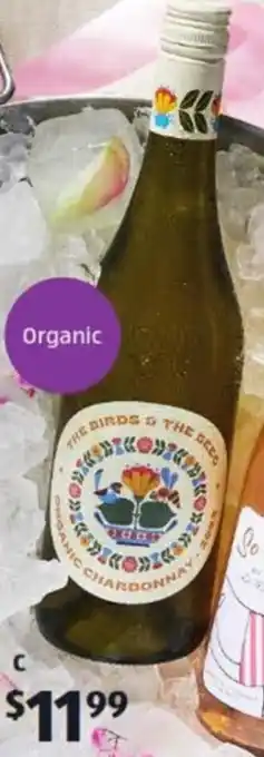 ALDI The Birds and The Bees Organic Chardonnay 2022 750ml offer
