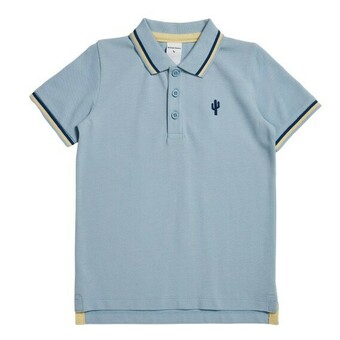 BIG W Brilliant Basics Kids Organic Cotton Polo - Blue offer