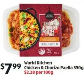 ALDI World Kitchen Chicken & Chorizo Paella 350g offer