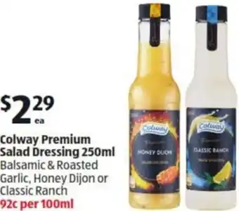 ALDI Colway Premium Salad Dressing 250ml offer