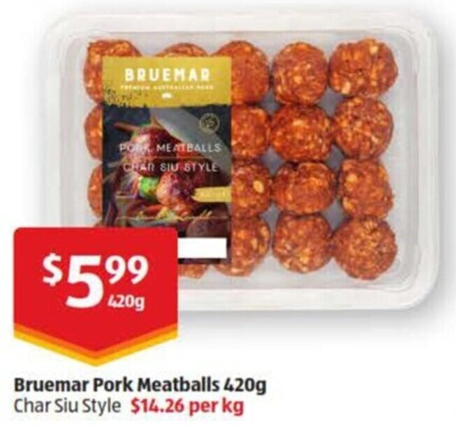 Bruemar Pork Meatballs 420g offer at ALDI