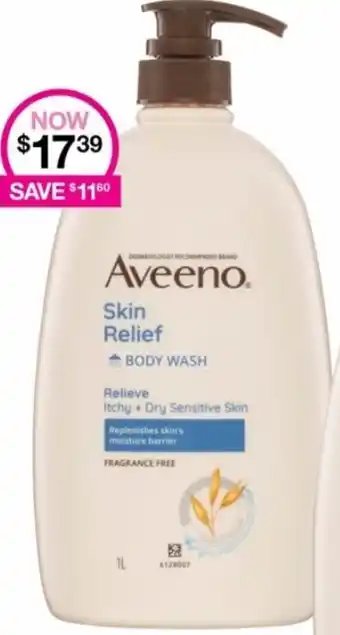 Priceline Aveeno Skin Relief Body Wash offer