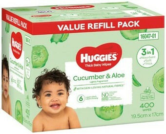 BIG W Huggies 400-Pack Wipes - Cucumber & Aloe offer