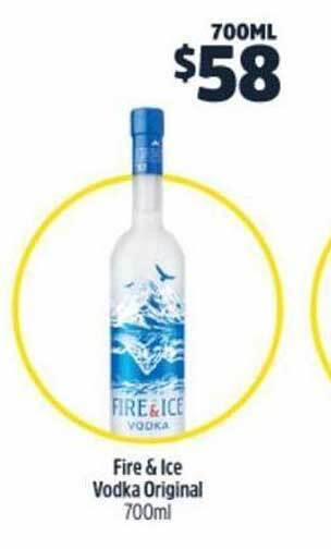 BWS Fire & ice vodka original offer