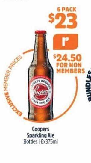 BWS Coopers sparkling ale bottles offer
