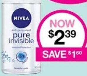 Priceline Nivea Pure Invisible offer