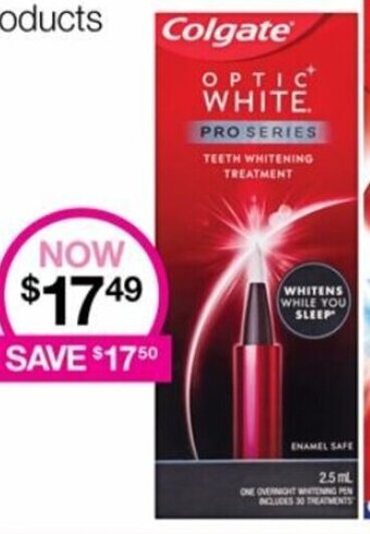 Priceline Colgate Optic White Pro Series offer