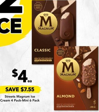 Drakes Streets Magnum Ice Cream 4 Pack-Mini 6 Pack offer