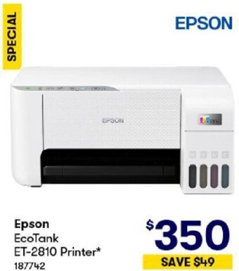 BIG W Epson EcoTank ET-2810 Printer offer