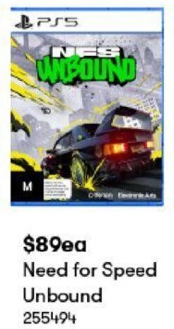 BIG W Need for Speed Unbound offer
