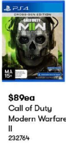 BIG W Call of Duty Modern Warfare II offer