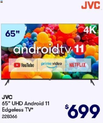 BIG W JVC 65" UHD Android 11 Edgeless TV offer