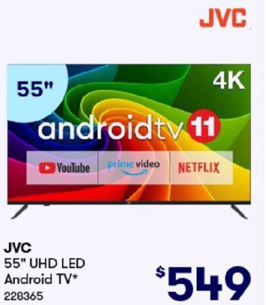 JVC 55" UHD LED Android TV offer at BIG W