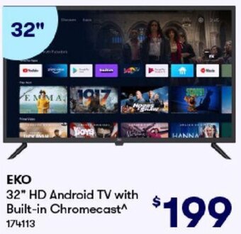 BIG W EKO 32" HD Android TV with Built-in Chromecast offer