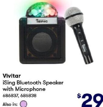 BIG W Vivitar iSing Bluetooth Speaker with Microphone offer