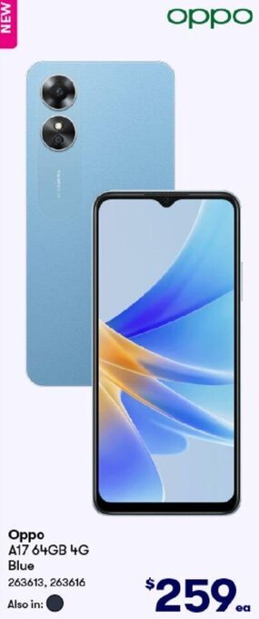 BIG W Oppo A17 64GB 4G Blue offer