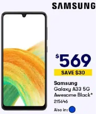 BIG W Samsung Galaxy A33 5G Awesome Black offer