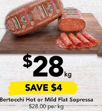 Drakes Bertocchi Hot or Mild Flat Sopressa offer