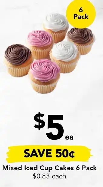 Drakes Mixed Iced Cup Cakes 6 Pack offer
