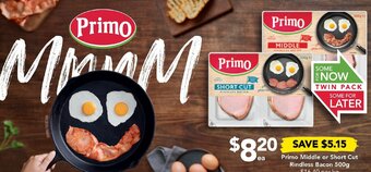 Drakes Primo Middle or short Cut Rindless Bacon 500g offer