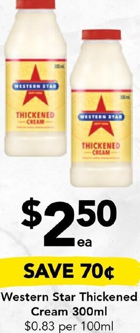 Drakes Western Star Thickened Cream 300ml offer