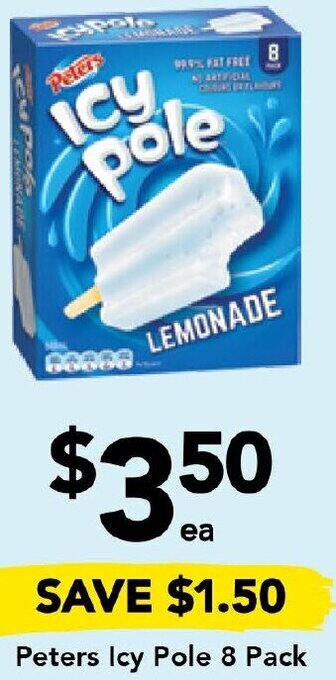 Drakes Peters Icy Pole 8 Pack offer
