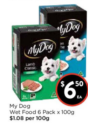 Foodworks My Dog Wet Food 6 Pack x 100g offer