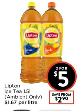 Foodworks Lipton Ice Tea 1.5L offer