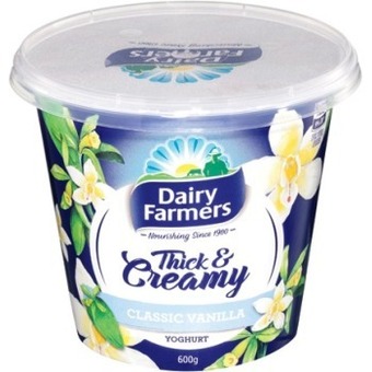IGA Dairy farmers thick & creamy yoghurt 600g selected varieties offer